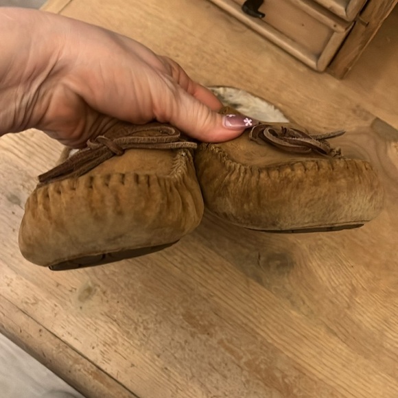 Ugg Dakota Suede Slippers Moccasins Chestnut 7 Leather Laces Water Resistant - Picture 3 of 12